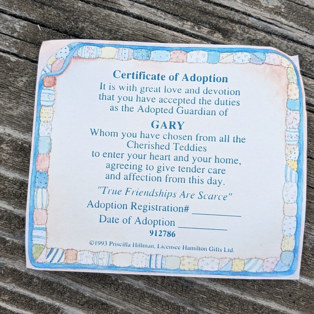 Cherished Teddies Gary True Friendships Are Scarce MIB - Picture 4 of 7